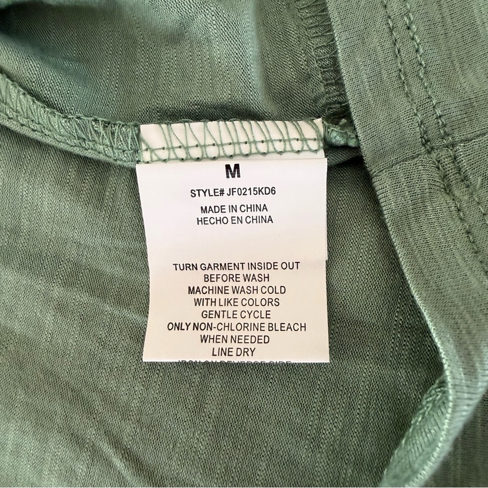 Maison & Belle Lalani Floral Embroidered Knit Green Blouse Size Medium Boho - Picture 6 of 9